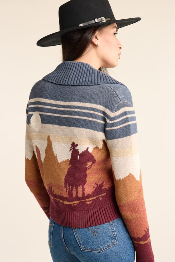 Western Scenic Cardigan