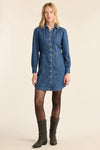 Button Front Chambray Dress