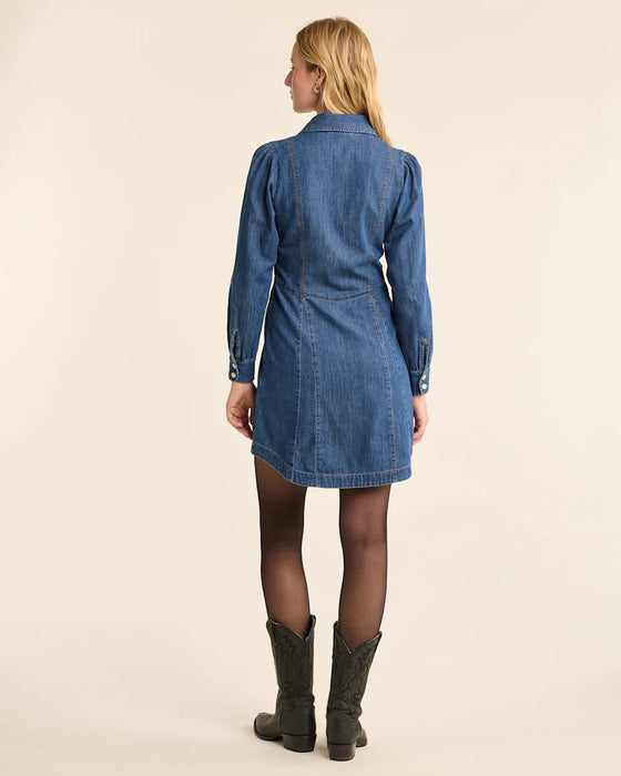 Button Front Chambray Dress