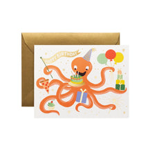  Octopus Birthday Card