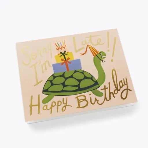 Turtle Belated Birthday Card