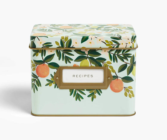 Citrus Floral Recipe Box