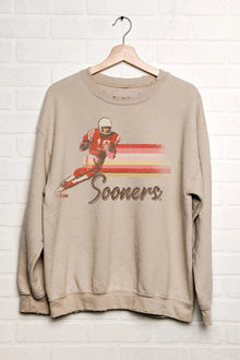  OU Sooners Mono QB Sand Thrifted Sweatshirt