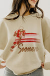 OU Sooners Mono QB Sand Thrifted Sweatshirt