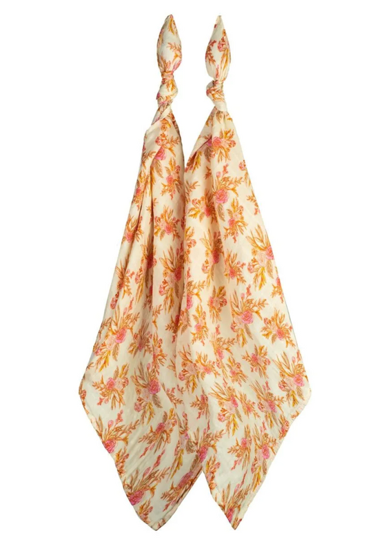 Vintage Floral Organic Burp Cloths