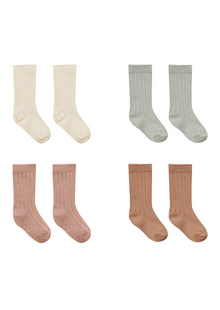  Set of 4 Socks Ivory/Pistachio/Lilac/Clay