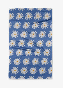  Blue Daisies Tea Towel