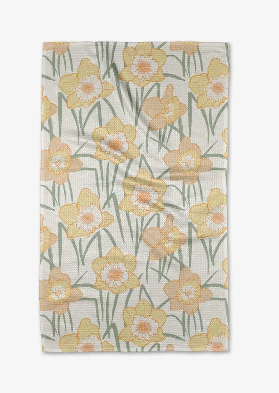 Spring Daffodil Fields Tea Towel