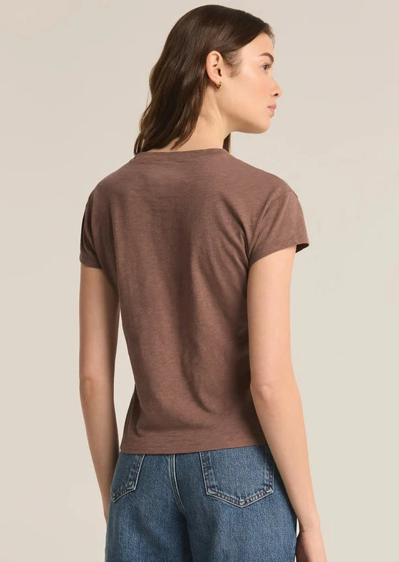 Modern Slub Tee Taupe