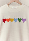 Rainbow Hearts Sweater