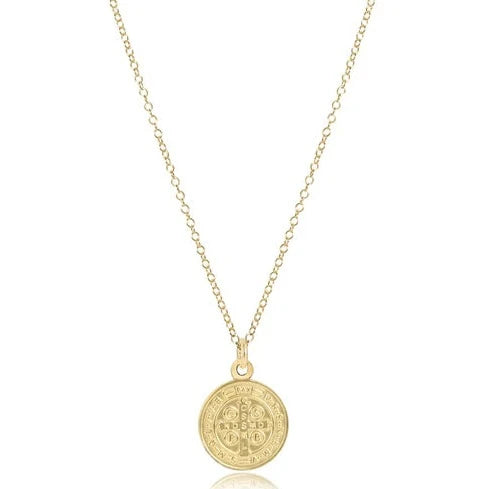 enewton 16" Necklace Gold Blessing Small Gold Disc