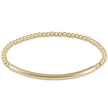  enewton Classic Gold 3mm Bead Bracelet - Bliss Bar Textured