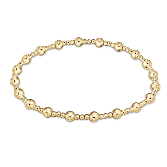 enewton Classic Sincerity Pattern 4mm Bead Bracelet Gold