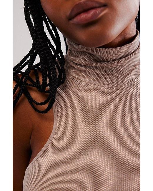 Always Ready Seamless Turtleneck Tank- Mocha Meringue