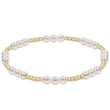  Classic Joy Pattern Sterling 4mm Bead Bracelet- Pearl