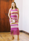 Anne Striped Fringe Dress